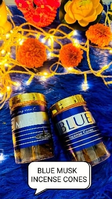 Picture of KF-Blue Musk Incense Cones (90g) | |-Multicolor