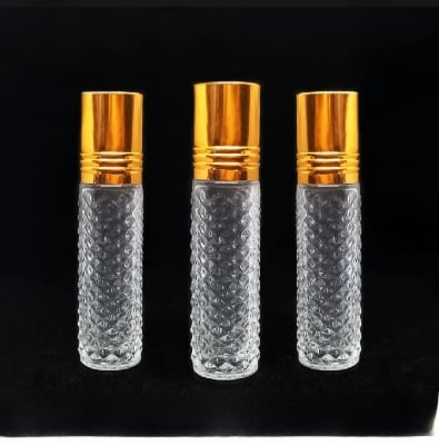 Picture of Empty Roll-on Attar Glass Bottle 10 Pcs Set for DIY Aromatherapy Essential Oil Perfume Making