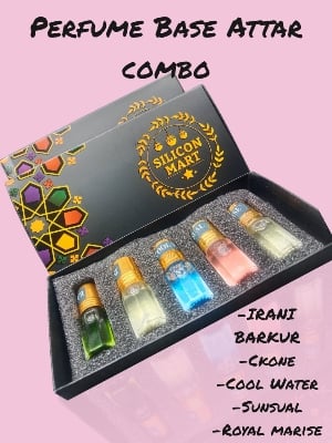 Picture of Perfume Type Attar Combo Pack 5 in 1 – Irani Barkur,Cool water,Ckone,sunsual,Royal marise,  – 15ml Total, Unisex, Imported Ator Perfume from UAE