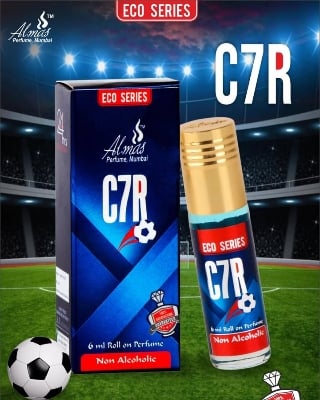 Picture of Model Name Almas C7R Attar Bottle Design Round Suitable For Men, Women, Unisex, Collage, Student Lasts For 24 hr Capacity 6 ml Fragrance Floral Type Floral Attar Net Quantity 1