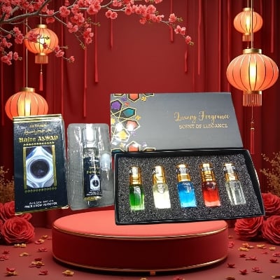 Picture of Premium Arabian Attar Combo Pack 5 in 1 for Men - Ator for Men..Gift Hajri ASWAD