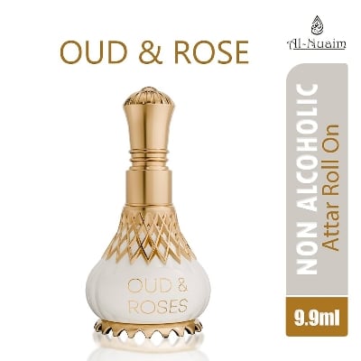 Picture of Al-Nuaim Oud & Roses Attar Roll On For Men & Women - 9.9ml | Exquisite Alcohol-Free Aromatic Fragrance Oil for Lasting Elegance and Charm