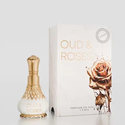 Picture of AlNuaim Oud & Roses Attar Roll On For Men & Women - 9.9ml | Exquisite Alcohol-Free Aromatic Fragrance Oil for Lasting Elegance and Charm