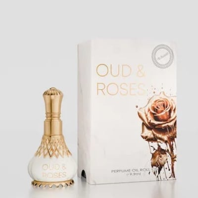 Picture of AlNuaim Oud & Roses Attar Roll On For Men & Women - 9.9ml | Exquisite Alcohol-Free Aromatic Fragrance Oil for Lasting Elegance and Charm