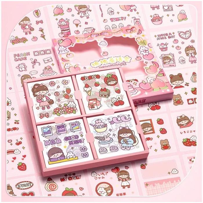 Picture of Masu Stickers 100 Sheets Nini October Tea Time Cute Korean Sticker Gift - Meetball BLUE

￼