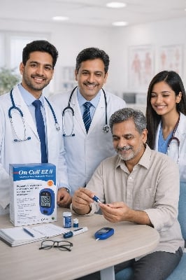 Picture of On Call EZ II Blood Glucose Monitoring System Accurate, Fast & Easy Blood Sugar Testing for Everyday Diabetes Care