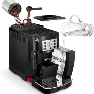 Picture of De'Longhi Magnifica S, Automatic Bean to Cup Coffee Machine, Espresso and Cappuccino Maker, ECAM22.140.B, Black