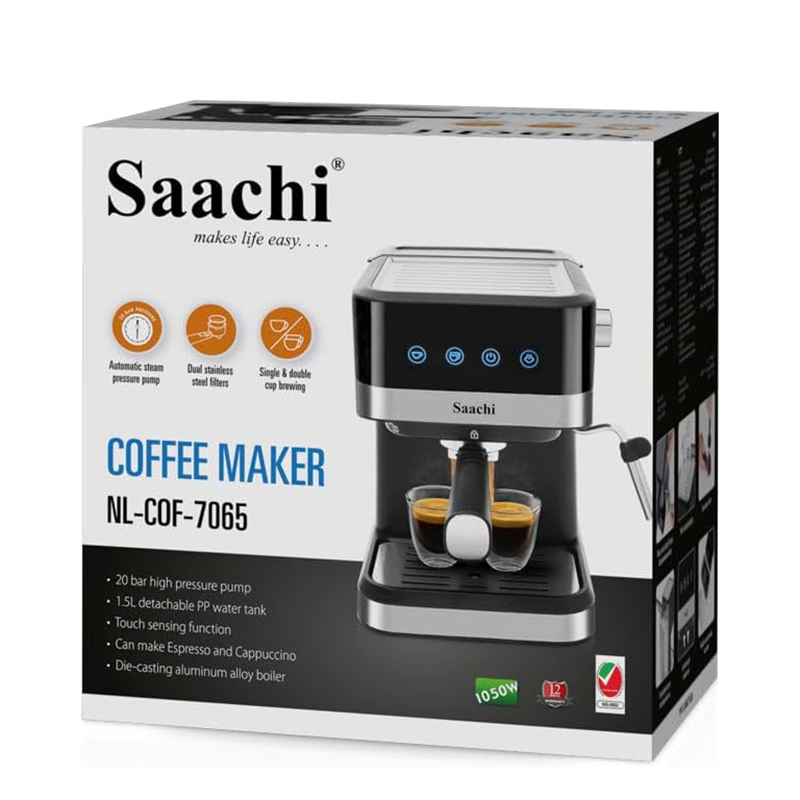 Picture of Saachi Coffee Maker NL-COF-7065-BK With 20 Bar High Pressure Pump