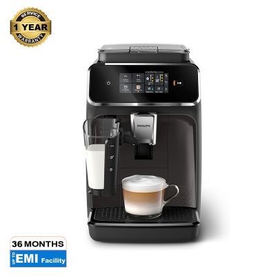 Picture of PHILIPS Series 2300 Fully Automatic Espresso Machine - 4 Hot Drinks, Fast Clean, 40% Quieter SilentBrew, Aquaclean Filter, Matte Black (EP2330/10)
