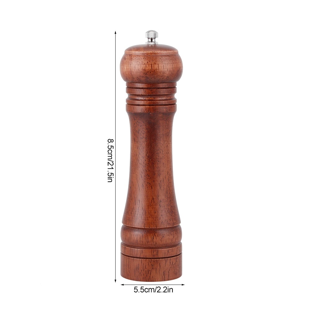 Picture of Wood Pepper and Salt Grinder -(Wooden) - Material: Wood and Metal-Grind for Home Flavour Use to easy 6 inch,8 inch - Grey