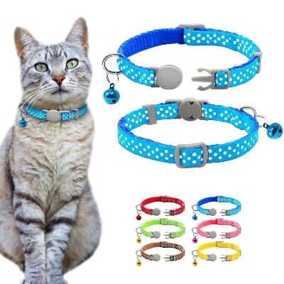 Picture of Adjustable Nylon Neck Collar Belt For Cat & Dog-(Multicolor) - Multicolor