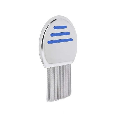Picture of Lice and Nit Egg Free Treatment Professional Stainless Steel Lice Removal Comb - Silver