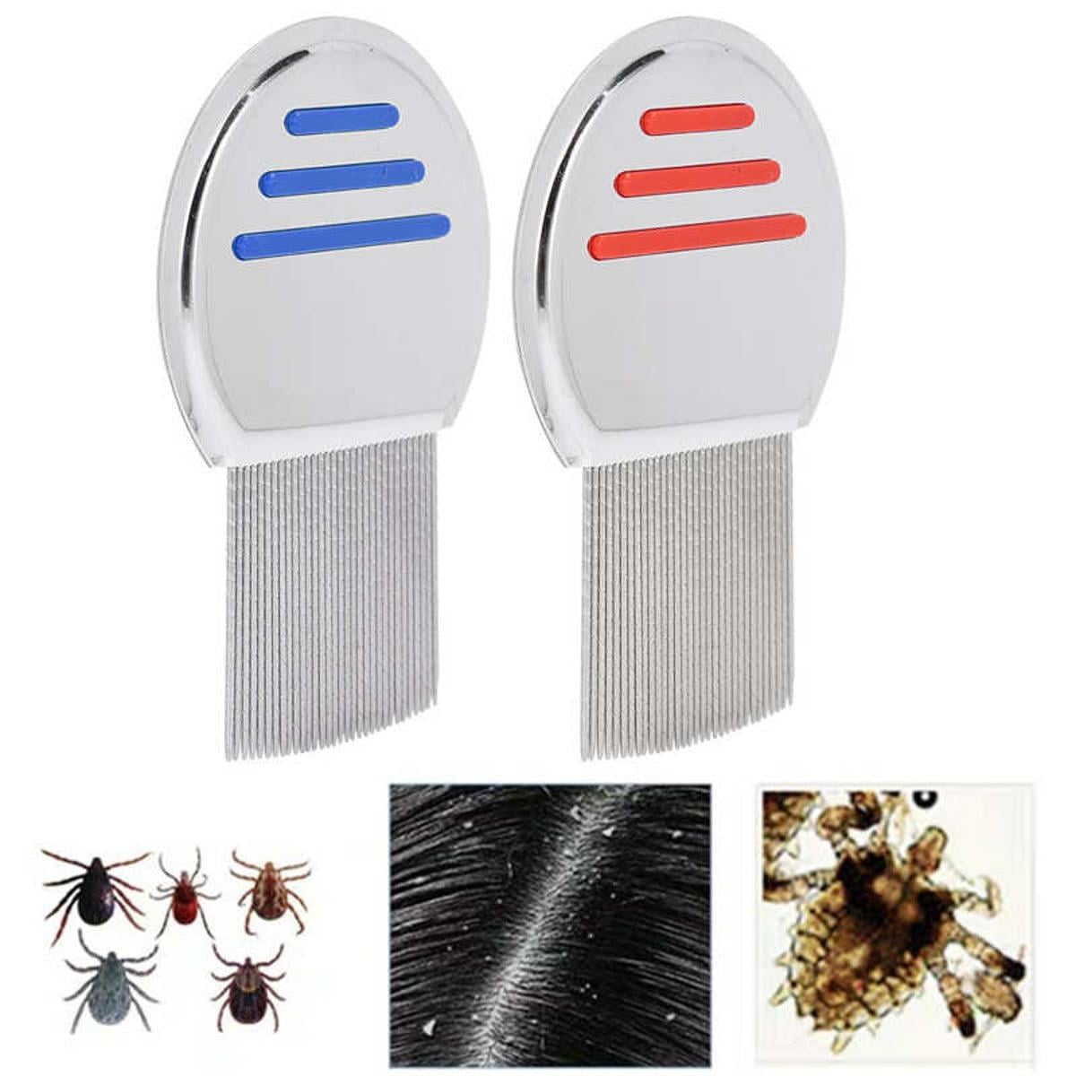 Picture of Lice and Nit Egg Free Treatment Professional Stainless Steel Lice Removal Comb - Silver