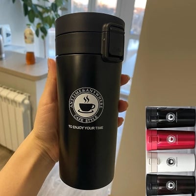 Picture of Thermos Coffee Mug Double Wall Stainless Steel Tumbler Vacuum Flask bottle thermos Tea mug Travel thermos mug Thermo Cup 380ml 1pcs - Multicolor