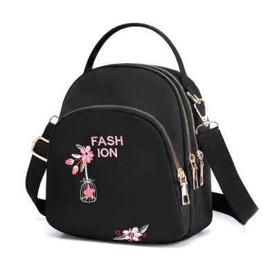 Picture of Women's Oxford Cloth Diagonal Cross Ethnic Style Backpacks Multi-purpose Bag Casual Portable Small Girls Fashion Holder Backpack