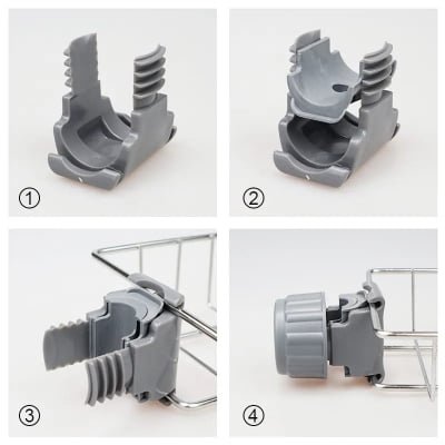 Picture of Faucet Rack Stainless Steel Kitchen Sink Caddy Storage Rack Organizer Adjustable Drain Faucet Soap Sponge Holder Shelves for Kitchen Bathroom - Silver