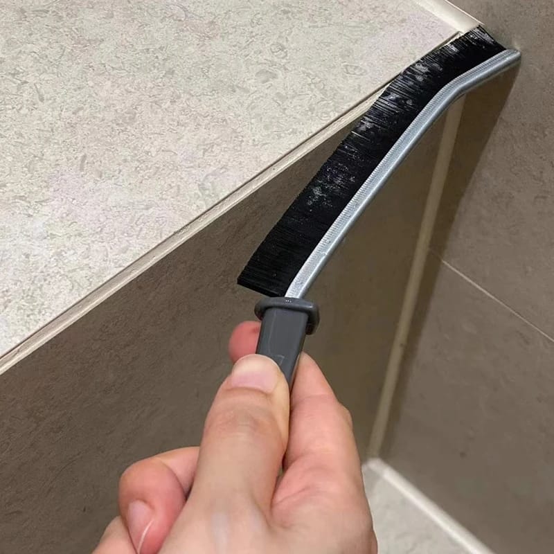 Picture of Gap Cleaning Brush Durable Grout Cleaner Brush Household Tile Joints Grout Cleaning Brush for Shower Floor Lines Cleaning Tools. - Black