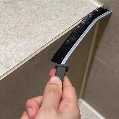 Picture of Gap Cleaning Brush Durable Grout Cleaner Brush Household Tile Joints Grout Cleaning Brush for Shower Floor Lines Cleaning Tools. - Black