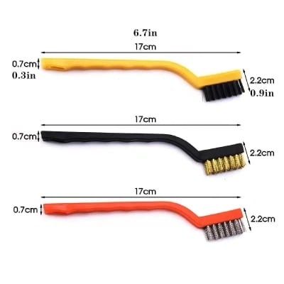 Picture of 3 Pcs Multipurpose Bathroom Tile Floor Gap Cleaning Brush Window Groove Cleaning Brush Convenient Household Corner Cleaning Tools - Multicolor