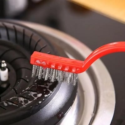 Picture of 3 Pcs Multipurpose Bathroom Tile Floor Gap Cleaning Brush Window Groove Cleaning Brush Convenient Household Corner Cleaning Tools - Multicolor