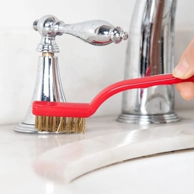 Picture of 3 Pcs Multipurpose Bathroom Tile Floor Gap Cleaning Brush Window Groove Cleaning Brush Convenient Household Corner Cleaning Tools - Multicolor
