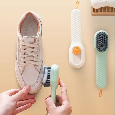 Picture of 1/2Pcs Multifunctional Cleaning Brush Soft-bristled Liquid Shoe Brush Clothes Brush Shoe Clothing Board Brush Shoe Cleaner - Multicolor
