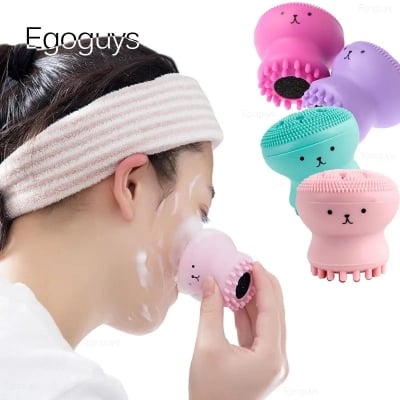 Picture of Silicone Facial Cleaning Brush For Limpiador Facial Octopus Shape Deep Pore Exfoliating Cleansing Face - Multicolor