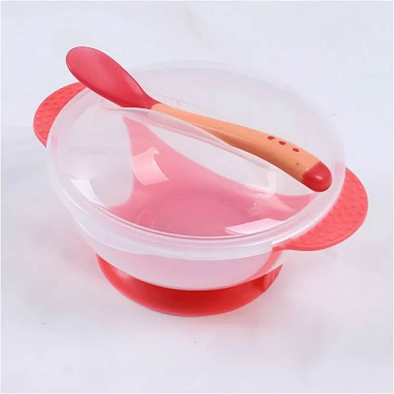 Picture of Baby Suction Feeding Bowl with Spoon Bowl 1 Set Multicolor - Multicolor