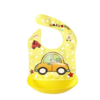 Picture of Silicone Baby Bibs, Socub Comfortable Waterproof Silicone Bibs for Babies & Toddlers, BPA Free, with Food Catcher Pocket, Sage, Ether - Multicolor