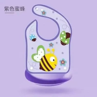 Picture of Silicone Baby Bibs, Socub Comfortable Waterproof Silicone Bibs for Babies & Toddlers, BPA Free, with Food Catcher Pocket, Sage, Ether - Multicolor