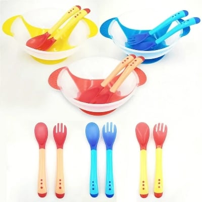 Picture of 5pcs/Set Baby Feeding Set BPA Free Complete meal set - Multicolor