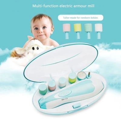 Picture of Electric Nail Trimmer for Baby Newborn Nail Trimmer Manicure Kit For Baby Baby Nail Trimmer Nail Care High Quality Baby Nail Trimmer Baby Care Set Electric Manicure Set Electric Nail Cutter for Baby - Multicolor