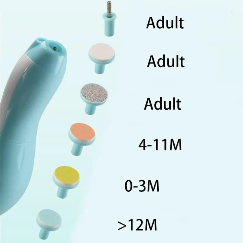 Picture of Electric Nail Trimmer for Baby Newborn Nail Trimmer Manicure Kit For Baby Baby Nail Trimmer Nail Care High Quality Baby Nail Trimmer Baby Care Set Electric Manicure Set Electric Nail Cutter for Baby - Multicolor