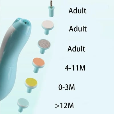 Picture of Electric Nail Trimmer for Baby Newborn Nail Trimmer Manicure Kit For Baby Baby Nail Trimmer Nail Care High Quality Baby Nail Trimmer Baby Care Set Electric Manicure Set Electric Nail Cutter for Baby - Multicolor
