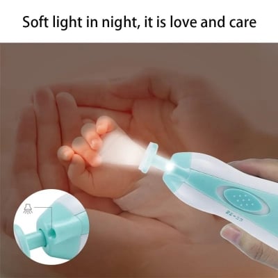 Picture of Electric Nail Trimmer for Baby Newborn Nail Trimmer Manicure Kit For Baby Baby Nail Trimmer Nail Care High Quality Baby Nail Trimmer Baby Care Set Electric Manicure Set Electric Nail Cutter for Baby - Multicolor