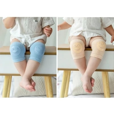 Picture of Baby Knee Pads for Safety Kids Dot Cute Crawling Elbow Knee pad Cushion Toddlers Baby Girls Boys Knee Pads Protector Safety Mesh Infant Leg Warmer - Multicolor
