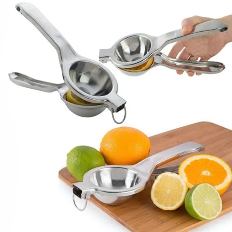 Picture of Stainless Steel Lemon Orange Lime Squeezer Juicer Hand Press Manual Lemon Squeezer - Silver