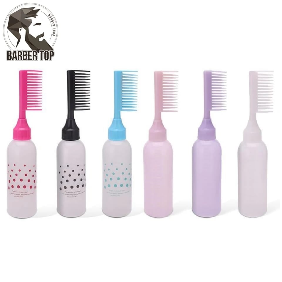 Picture of 60oz Plastic Hair Dye Refillable Bottle Empty Applicator Comb Dispensing Salon Hair Coloring Hairdressing Styling Tools - Multicolor
