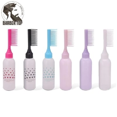 Picture of 60oz Plastic Hair Dye Refillable Bottle Empty Applicator Comb Dispensing Salon Hair Coloring Hairdressing Styling Tools - Multicolor