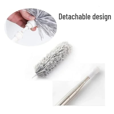 Picture of Microfiber Duster Cleaner Brush Long Extendable Dusters Telescopic Catcher Mites Gap Dust Removal Dusters Home Cleaning Tools-9.5 feet - Light Ash