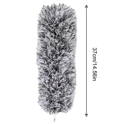 Picture of Microfiber Duster Cleaner Brush Long Extendable Dusters Telescopic Catcher Mites Gap Dust Removal Dusters Home Cleaning Tools-9.5 feet - Light Ash