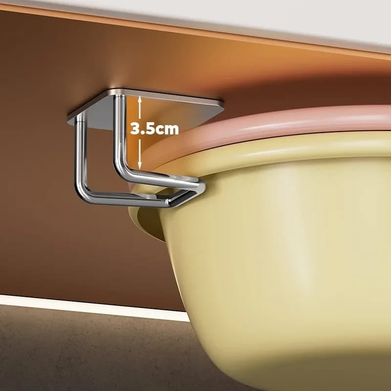 Picture of Kitchen Stainless 1Pcs Steel Sink Sponges Holder Self Adhesive Drain Drying Rack Kitchen Wall Hooks Accessories Storage Organizer - Silver