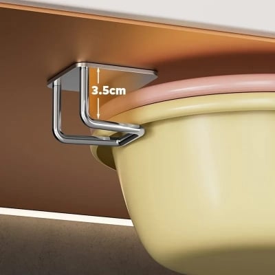Picture of Kitchen Stainless 1Pcs Steel Sink Sponges Holder Self Adhesive Drain Drying Rack Kitchen Wall Hooks Accessories Storage Organizer - Silver