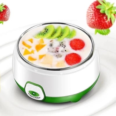 Picture of Automatic Stainless Steel - ABS + PP - 220-240V - 15W - 1L Capacity - On/Off Switch - Light Indicator - 7-9 Hours Preparation Time - Doi Yogurt Maker - Multicolor