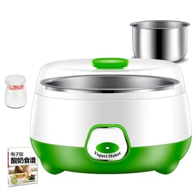 Picture of Automatic Stainless Steel - ABS + PP - 220-240V - 15W - 1L Capacity - On/Off Switch - Light Indicator - 7-9 Hours Preparation Time - Doi Yogurt Maker - Multicolor