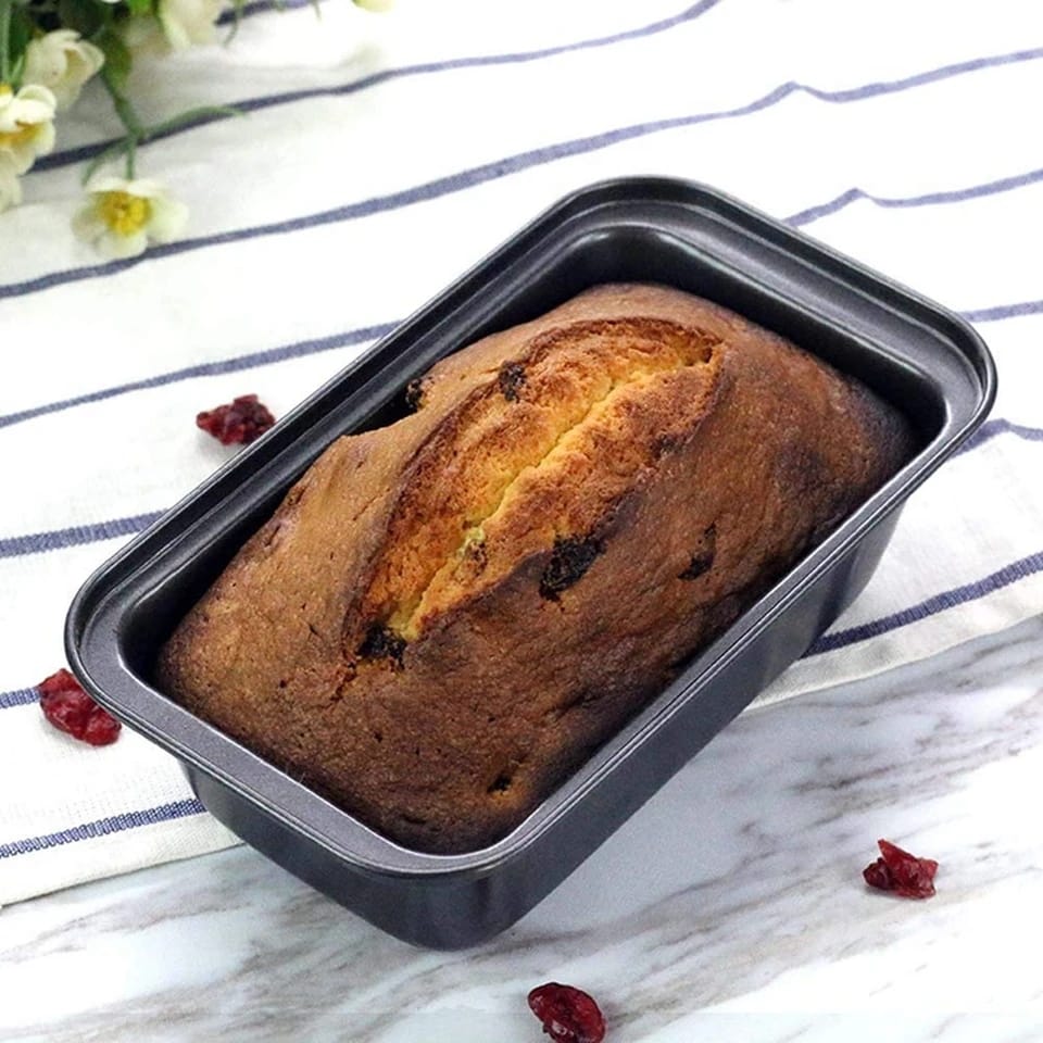 Picture of 2 Pcs - 6 Cups Cupcake Tray - Loaf Pans- Nonstick Brownie Cake Pan- Carbon Steel Bakeware For Oven Baking Muffin Tray Tool Mold - Black