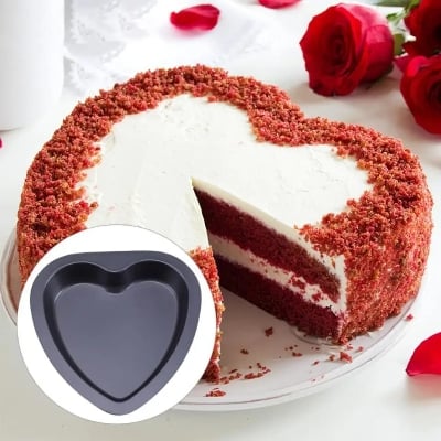 Picture of Non Stick Love Shape Cake Pan Bread Mold-8 inche - Black