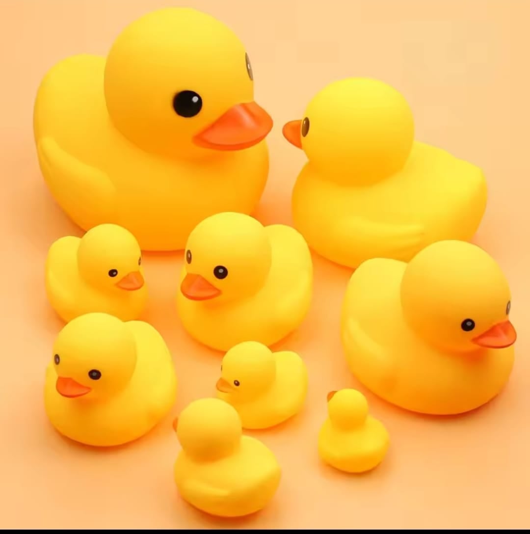 Picture of Exclusive Duck Bath Toy for Baby- Soft Toys-4 Pcs set - Yellow