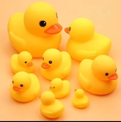Picture of Exclusive Duck Bath Toy for Baby- Soft Toys-4 Pcs set - Yellow
