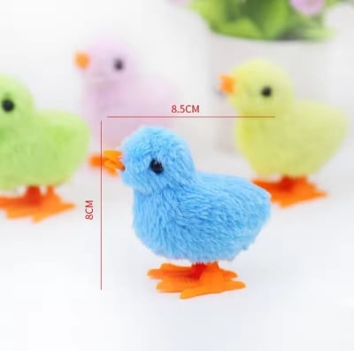 Picture of 1Pcs Chicken Shaped Interactive Plush Children Toys Cute Simulation Bunny Chick Moving Toy Clockwork Racing Funny Teaser Toy Easter Gift - Multicolor